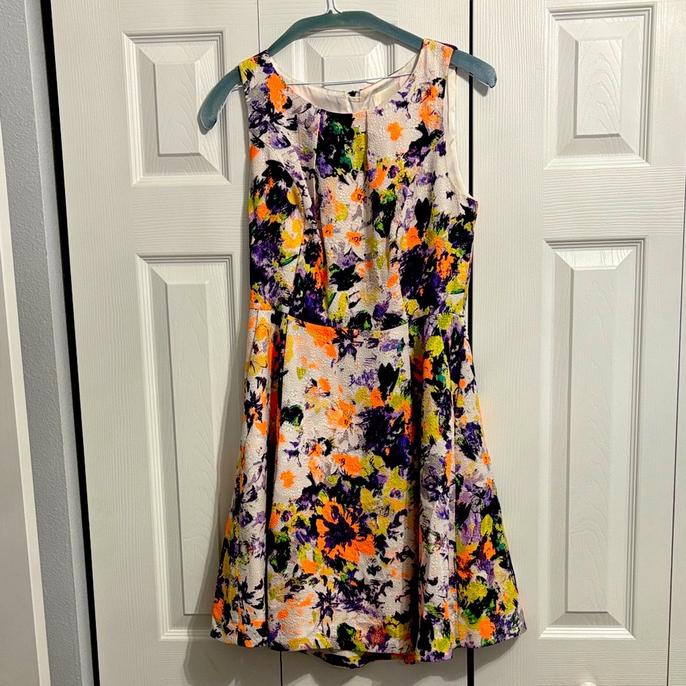 Maeve Multicolor Floral fit and flare Dress- Anthropologie